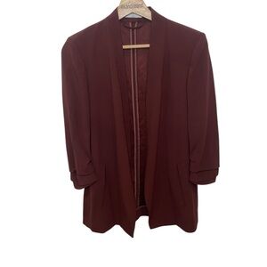 ARITZIA BABATON Power Hip Blazer in Brown